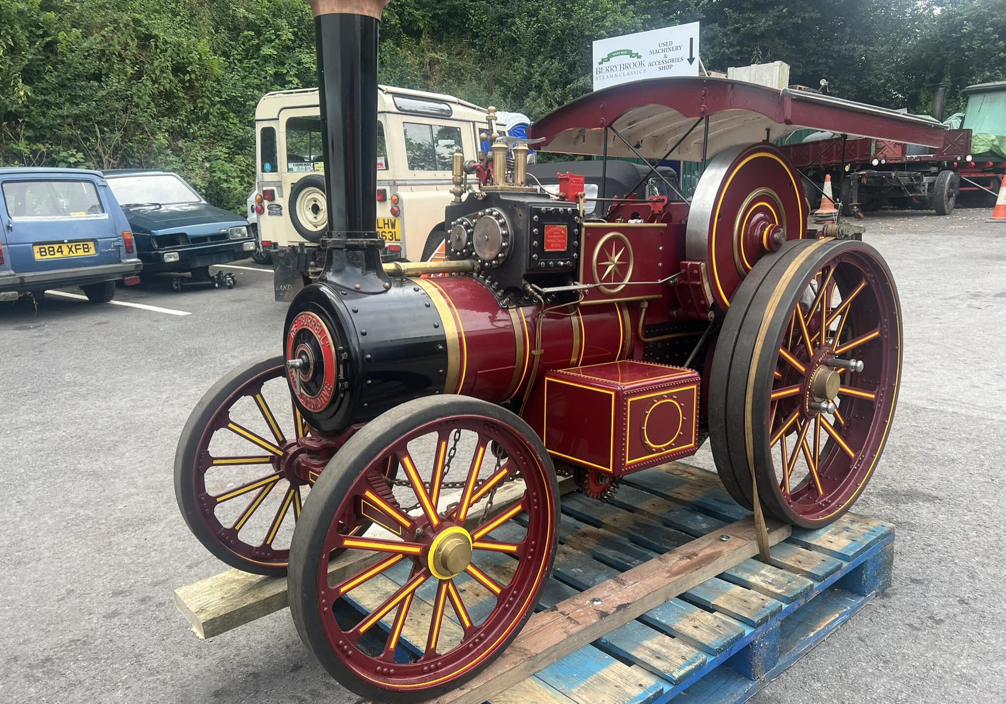 Small train on pallet